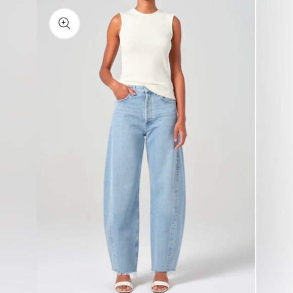 Agolde Denim - AGOLDE Luna Pieced Jeans in Void Size 24